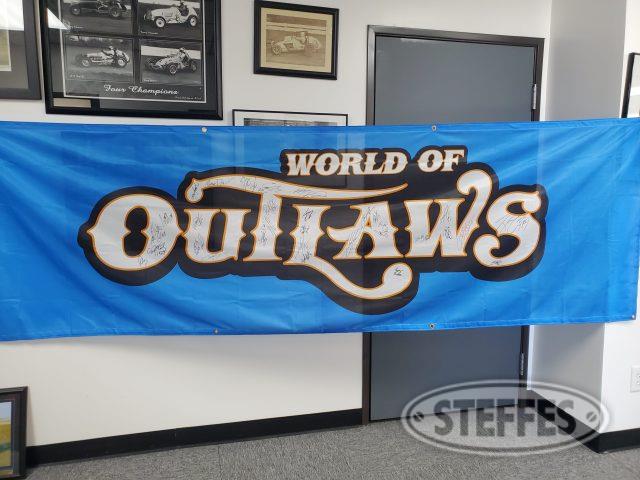 Autographed World of Outlaws Banner